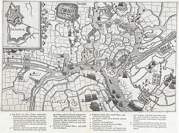Een kaart van het beleg van Sluis in 1604